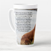 Tasse Latte Inspiration de foi inébranlable (Angle gauche)