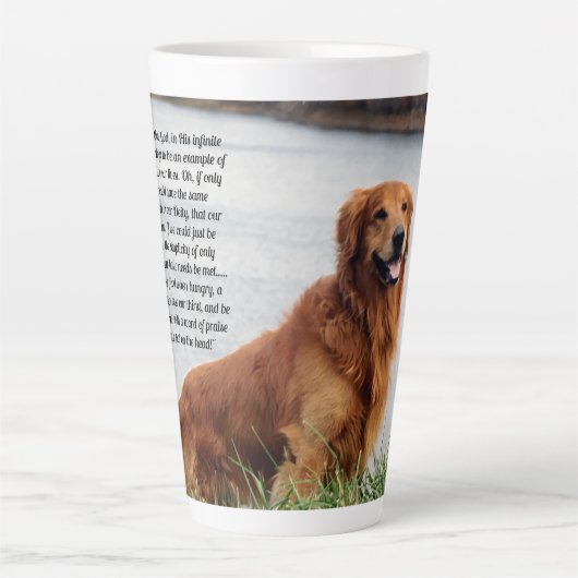 Tasse Latte Inspiration de foi inébranlable (Devant)
