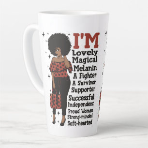Tasse Latte Inspiration motivation positive reine noire