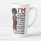 Tasse Latte Inspiration motivation positive reine noire (Droite)