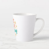 Tasse Latte Inspirational "Just Keep Smiling" Floral (Droite)
