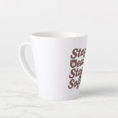 Tasse Latte Inspirational Kindness Quote with Cozy Bear (Angle gauche)