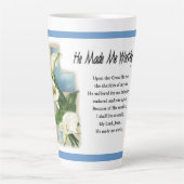 Tasse Latte Inspirationnel Il M'A Fait Digne (Devant)