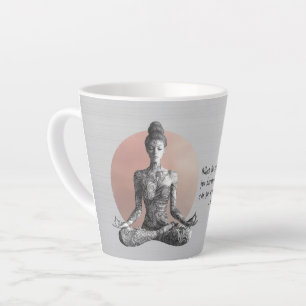 Tasse Latte Instructeur de méditation Yoga Reiki Master Lotus 
