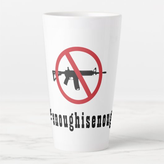 Tasse Latte Interdire AR-15 Suffit (Devant)