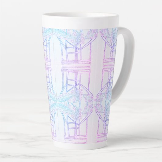 Tasse Latte Interjumelage Abstrait  (Angle droit)