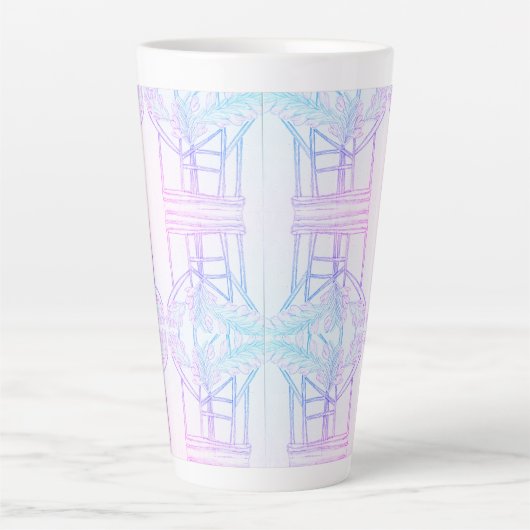 Tasse Latte Interjumelage Abstrait  (Devant)