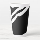 Tasse Latte Into Deep : Abstrait noir & blanc (Devant)