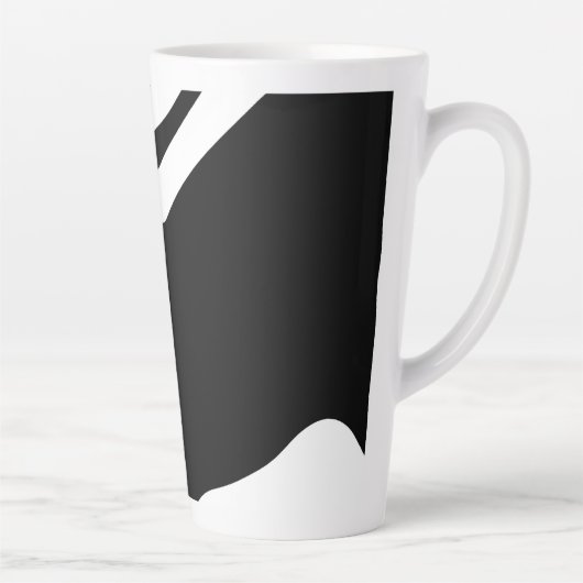 Tasse Latte Into Deep : Abstrait noir & blanc (Droite)