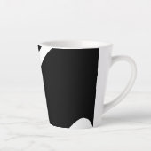 Tasse Latte Into Deep : Abstrait noir & blanc (Droite)