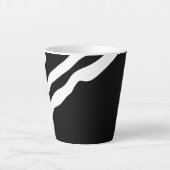 Tasse Latte Into Deep : Abstrait noir & blanc (Devant)