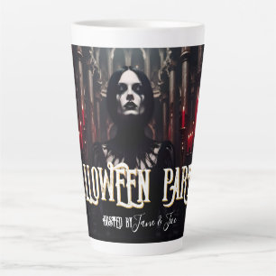 Tasse Latte Invitation de fête d'Halloween – Invitation gothiq