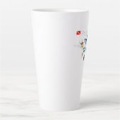 Tasse Latte Invitation tropicale (Devant)