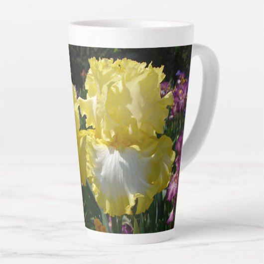 Tasse Latte Iris Iris Iris Jaune Iris Fleurs florales (Angle droit)