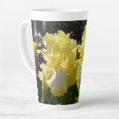 Tasse Latte Iris Iris Iris Jaune Iris Fleurs florales (Angle gauche)