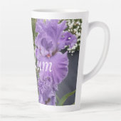 Tasse Latte Iris Irises Fleur violette Fleur Florale Mère (Droite)
