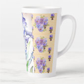 Tasse Latte Iris peints à la main Fleur Floral Aquarelle (Droite)