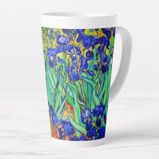 Tasse Latte Irises par Vincent Van Gogh (Angle droit)
