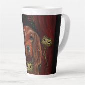 Tasse Latte Irish Red Setter    Postcard (Angle droit)