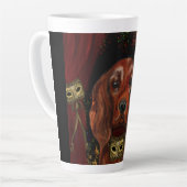 Tasse Latte Irish Red Setter    Postcard (Angle gauche)