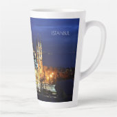 Tasse Latte Istanbul Mosquée Bleue Nuit Décor Premium Voyage (Droite)