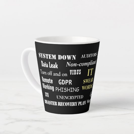 Tasse Latte IT Sweet Words Funny CIO Computing Gift (Angle gauche)