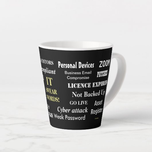 Tasse Latte IT Sweet Words Funny CIO Computing Gift (Angle droit)