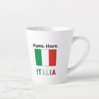 Italia et Drapeau Italien avec Votre Nom