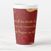 Tasse Latte  J’ai rêvé de toi toute la nuit (Devant)