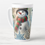 Tasse Latte jack frost et snowman thème de noël 2 (Angle gauche)