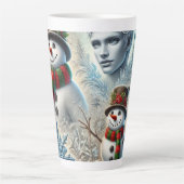 Tasse Latte jack frost et snowman thème de noël 2 (Devant)