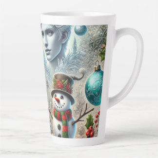 Tasse Latte jack frost et snowman thème de noël 2