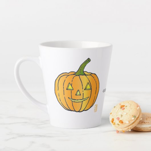 Tasse Latte Jack-o-lanterne 12 oz. (En situation)