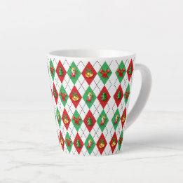 Tasse Latte Jacquard de Noël Motif Rétro