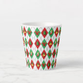 Tasse Latte Jacquard de Noël Motif Rétro (Devant)