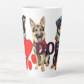 Tasse Latte J'adore les chiens  (Devant)