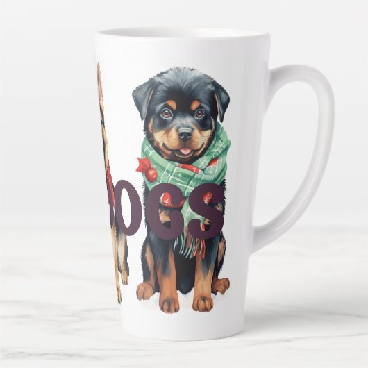 Tasse Latte J'adore les chiens  (Droite)