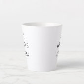 Tasse Latte J'adore les indicateurs de performance Humour de b (Devant)