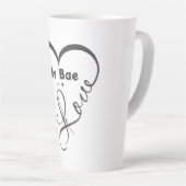Tasse Latte J'adore mon chéri • Vous = ♥ (Angle droit)