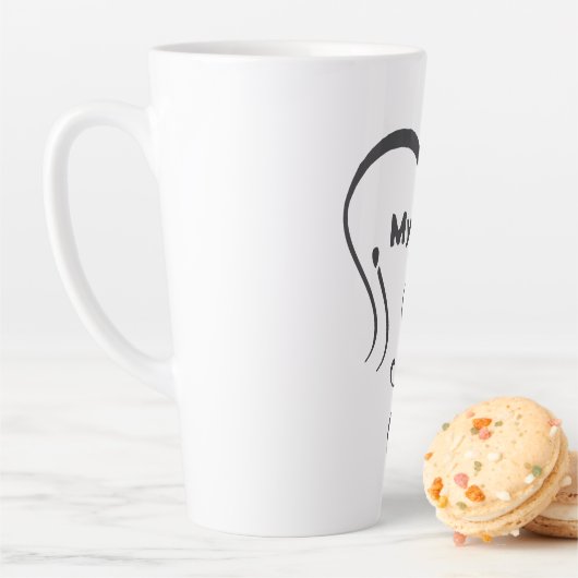 Tasse Latte J'adore mon chéri • Vous = ♥ (En situation)