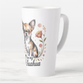Tasse Latte J'adore mon chihuahua (Angle droit)