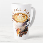 Tasse Latte J'adore un latte d'automne (Angle droit)