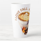 Tasse Latte J'adore un latte d'automne (Devant)