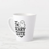 Tasse Latte J'ai peur d'Halloween mignon (Angle gauche)