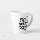 Tasse Latte J'ai peur d'Halloween mignon (Angle droit)