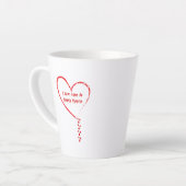 Tasse Latte J'Ai Vu L'Amour Dans Les Coeurs Vide Design 3 (Angle gauche)