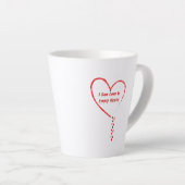 Tasse Latte J'Ai Vu L'Amour Dans Les Coeurs Vide Design 3 (Angle droit)