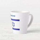 Tasse Latte J'aime Israël (Angle droit)