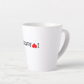 Tasse Latte J'aime l'Australie (Angle droit)