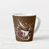 Tasse Latte j'aime le café (Angle droit)